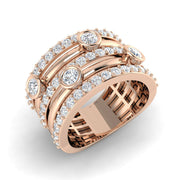 Lab & Natural Diamond Statement Ring in 10K/14K gold and platinum with certified lab-grown or natural diamonds
