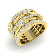 Lab & Natural Diamond Statement Ring in 10K/14K gold and platinum with certified lab-grown or natural diamonds
