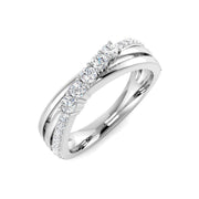 Lab-Grown Diamond Fancy Half Eternity Ring in 10K/14K gold and platinum with certified lab-grown or natural diamonds