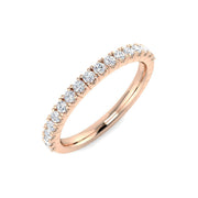Diamond Half Eternity Ring in 10K/14K gold and platinum with certified lab-grown or natural diamonds