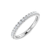 Diamond Half Eternity Ring in 10K/14K gold and platinum with certified lab-grown or natural diamonds