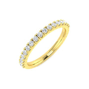 Diamond Half Eternity Ring in 10K/14K gold and platinum with certified lab-grown or natural diamonds