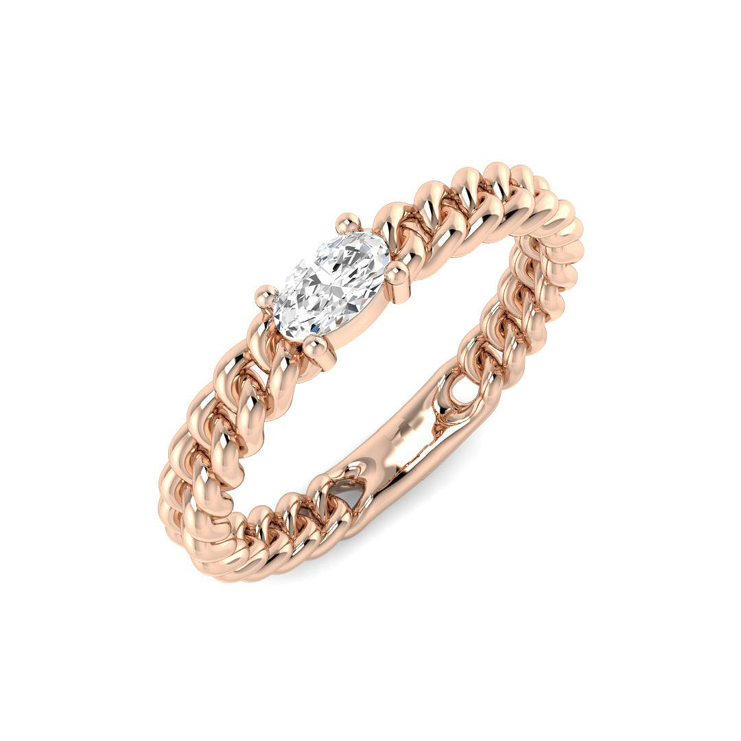 Diamond Carbiff Engagement Ring in 10K/14K gold and platinum with certified lab-grown or natural diamonds