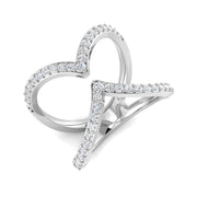 Lab-Grown & Natural Diamond Heart & Star Fancy Ring in 10K/14K gold and platinum with certified lab-grown or natural diamonds