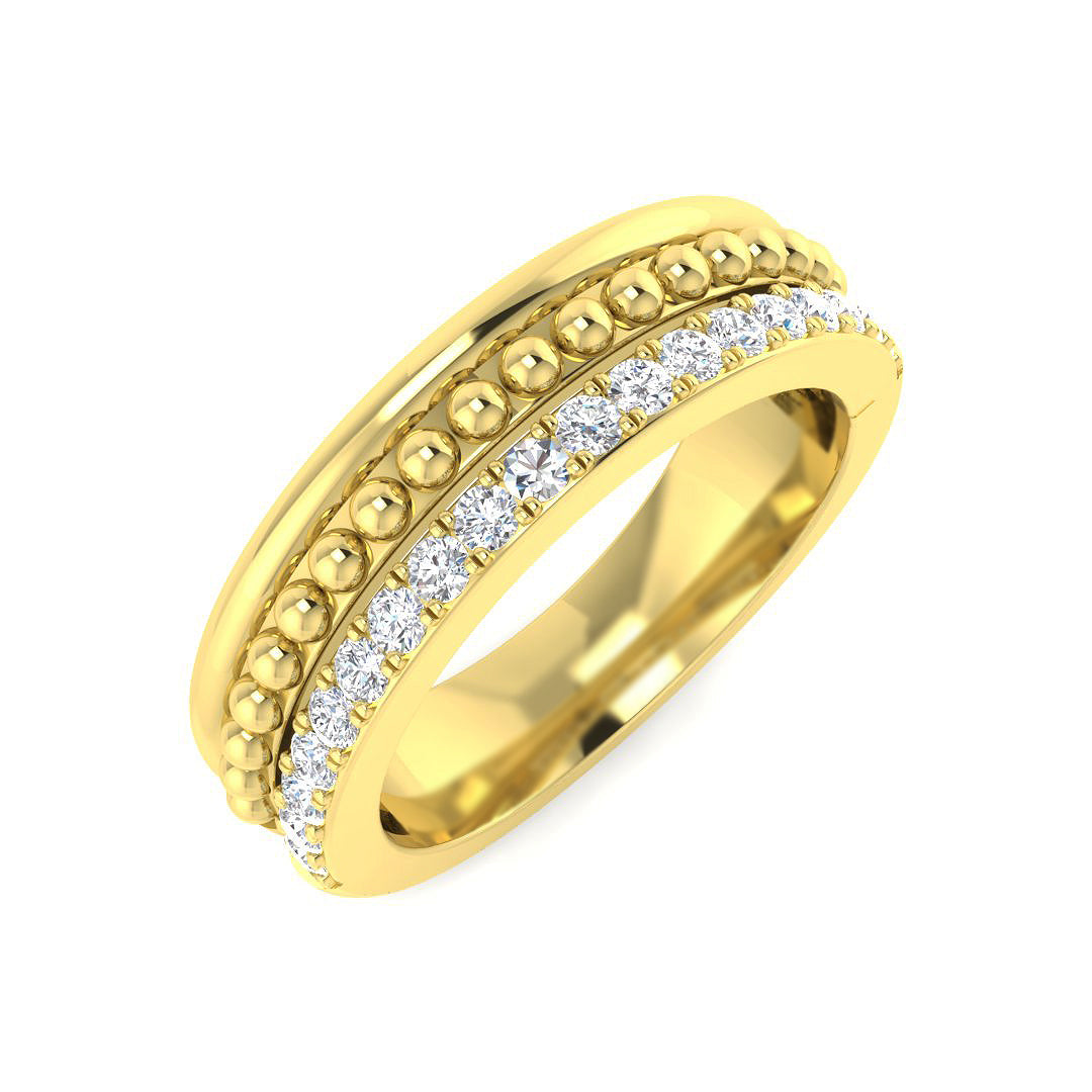 Lab & Natural Diamond Fancy Ring in 10K/14K gold and platinum with certified lab-grown or natural diamonds