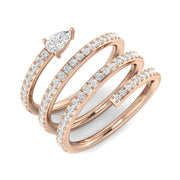 Fancy Diamond Ring in 10K/14K gold and platinum with certified lab-grown or natural diamonds