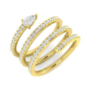 Fancy Diamond Ring in 10K/14K gold and platinum with certified lab-grown or natural diamonds