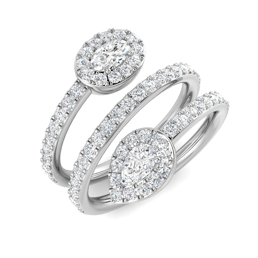 Diamond Fancy Ring in 10K/14K gold and platinum with certified lab-grown or natural diamonds