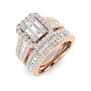 Diamond Mabchekter Engagement Ring in 10K/14K gold and platinum with certified lab-grown or natural diamonds