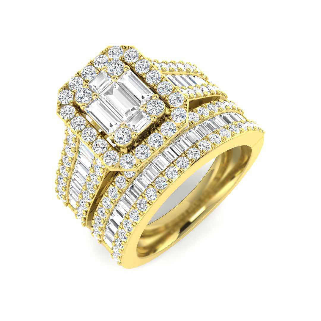 Diamond Mabchekter Engagement Ring in 10K/14K gold and platinum with certified lab-grown or natural diamonds