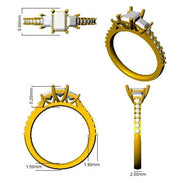 Lab-Grown Diamond Engagement Ring in 10K/14K gold and platinum with certified lab-grown or natural diamonds