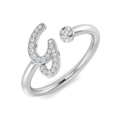 Diamond G Initial Ring 0.15ct in 10K/14K gold and platinum with certified lab-grown or natural diamonds