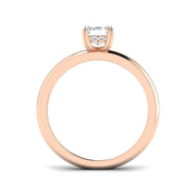 Elegant Emerald Cut Diamond Solitaire Ring in 10K/14K gold and platinum with certified lab-grown or natural diamonds