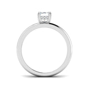 Elegant Emerald Cut Diamond Solitaire Ring in 10K/14K gold and platinum with certified lab-grown or natural diamonds