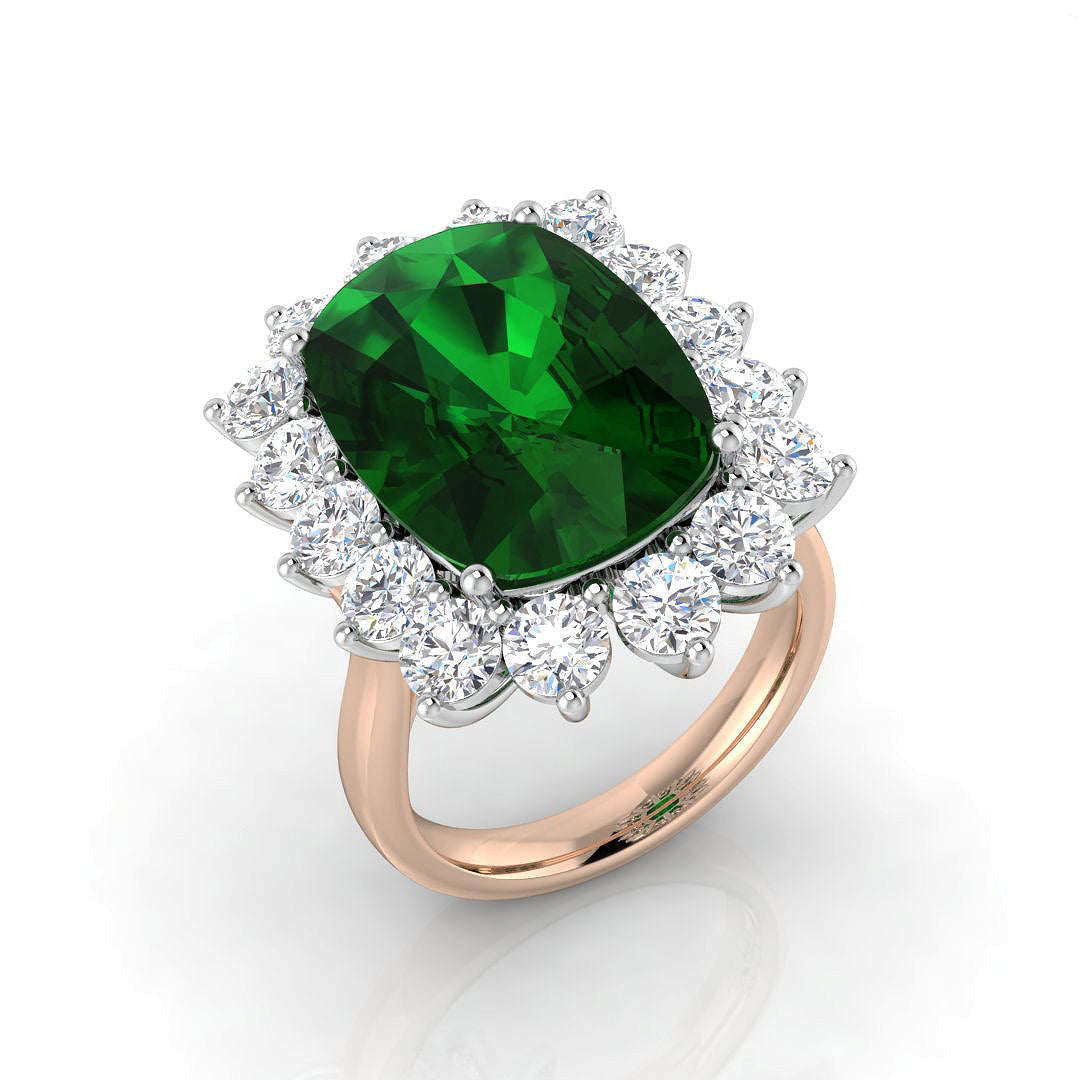 Diamond Gloriouk Diana Ring in 10K/14K gold and platinum with certified lab-grown or natural diamonds