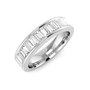 Baguette Diamond Half Eternity Ring 0.50 in 10K/14K gold and platinum with certified lab-grown or natural diamonds