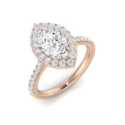 Diamond Brougham Engagement Ring in 10K/14K gold and platinum with certified lab-grown or natural diamonds