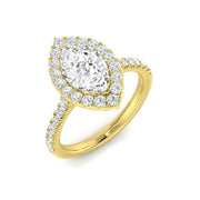 Diamond Brougham Engagement Ring in 10K/14K gold and platinum with certified lab-grown or natural diamonds