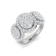 Diamond Oxford Pave Ring in 10K/14K gold and platinum with certified lab-grown or natural diamonds