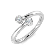 Lab-Grown Diamond 2 Stone Ring in 10K/14K gold and platinum with certified lab-grown or natural diamonds