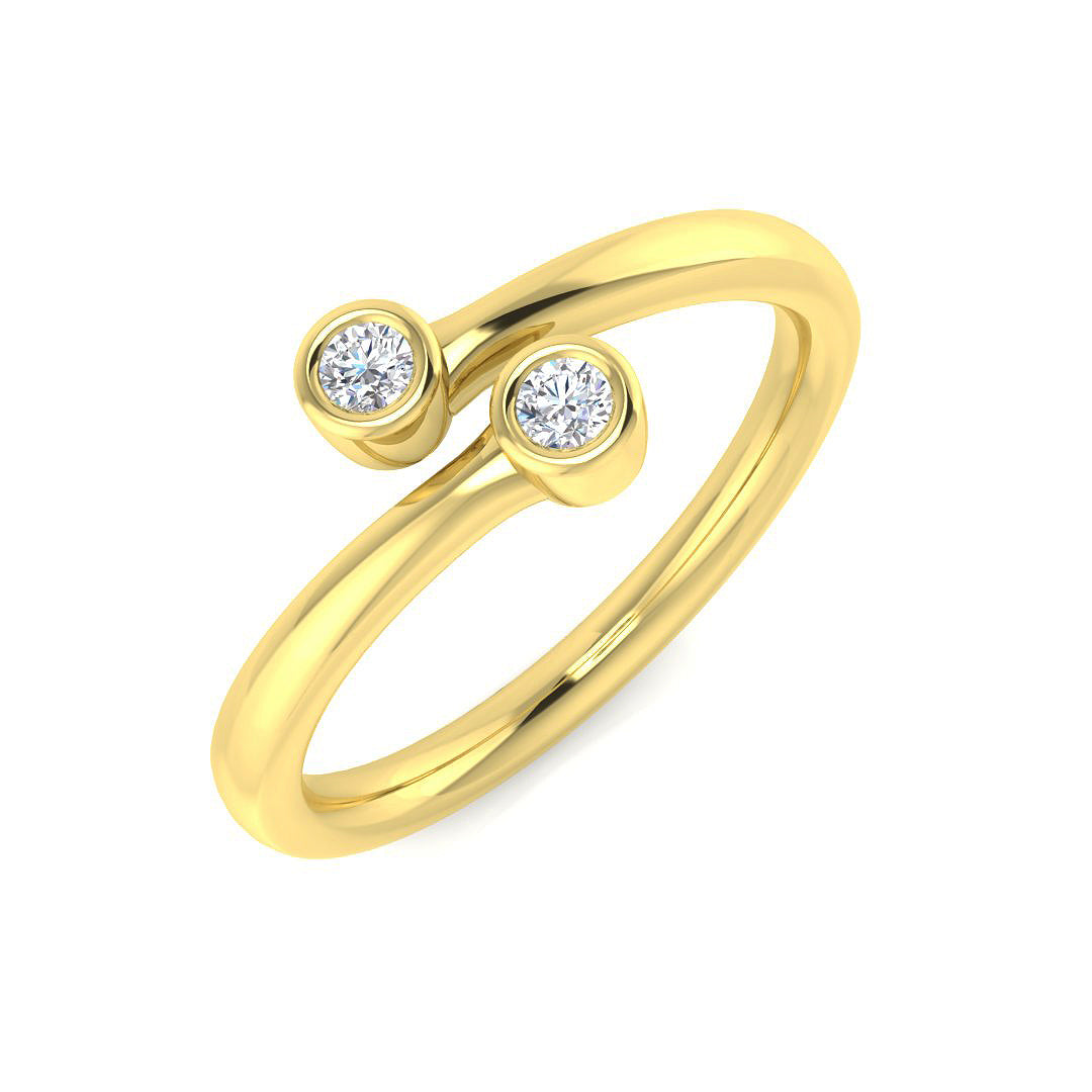 Lab-Grown Diamond 2 Stone Ring in 10K/14K gold and platinum with certified lab-grown or natural diamonds