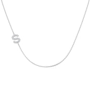 Paved Initial Diamond Pendant in 10K/14K gold and platinum with certified lab-grown or natural diamonds
