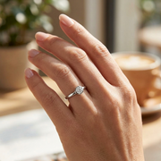 Round Cut Lab Grown Diamond Bezel Set Solitaire Engagement Ring in 10K/14K gold and platinum with certified lab-grown or natural diamonds