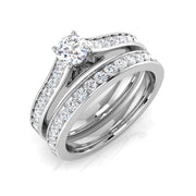 Lab-Grown Diamond Round Diamond Wedding Set in 10K/14K gold and platinum with certified lab-grown or natural diamonds