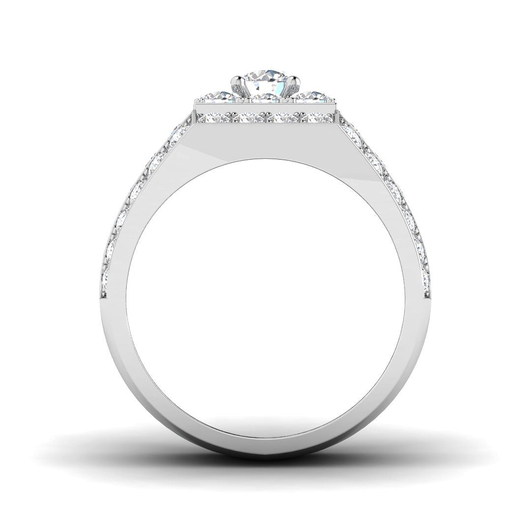 Men’s Diamond Pave Ring in in 10K/14K gold and platinum with certified lab-grown or natural diamonds