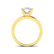 Cushion Cut Diamond Solitaire Engagement Ring in 10K/14K gold and platinum with certified lab-grown or natural diamonds