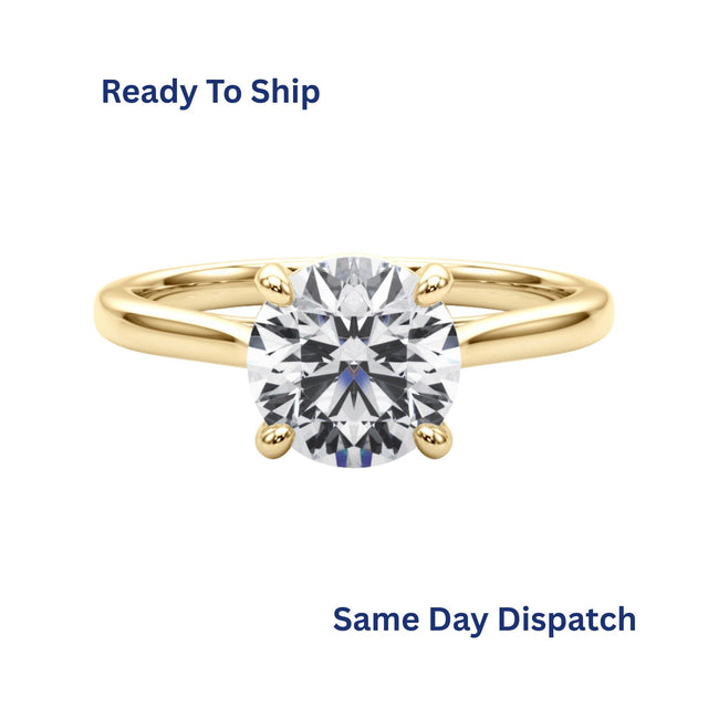 0.75Ct Prong Set Lab Grown Diamond Solitaire Engagement Ring & | 10K & 14K Gold, Platinum
