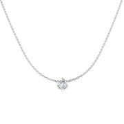 Minimal Diamond Necklace in 10K/14K gold and platinum with certified lab-grown or natural diamonds