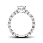 Double-Row Round Diamond Statement Ring in 10K/14K gold and platinum with certified lab-grown or natural diamonds