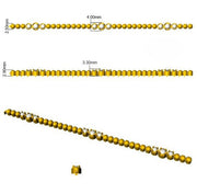 Round Cut Diamond Prong Set Trio Beaded Tennis Bracelet in Platinum with Box Clasp in 10K/14K gold and platinum with certified lab-grown or natural diamonds