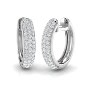 0.5 Ct Round Diamond Hoop Earrings in 10K/14K gold and platinum with certified lab-grown or natural diamonds