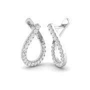 Stunning 0.5 - 2.0Ct Diamond Twist Teardrop Earrings in in 10K/14K gold and platinum with certified lab-grown or natural diamonds
