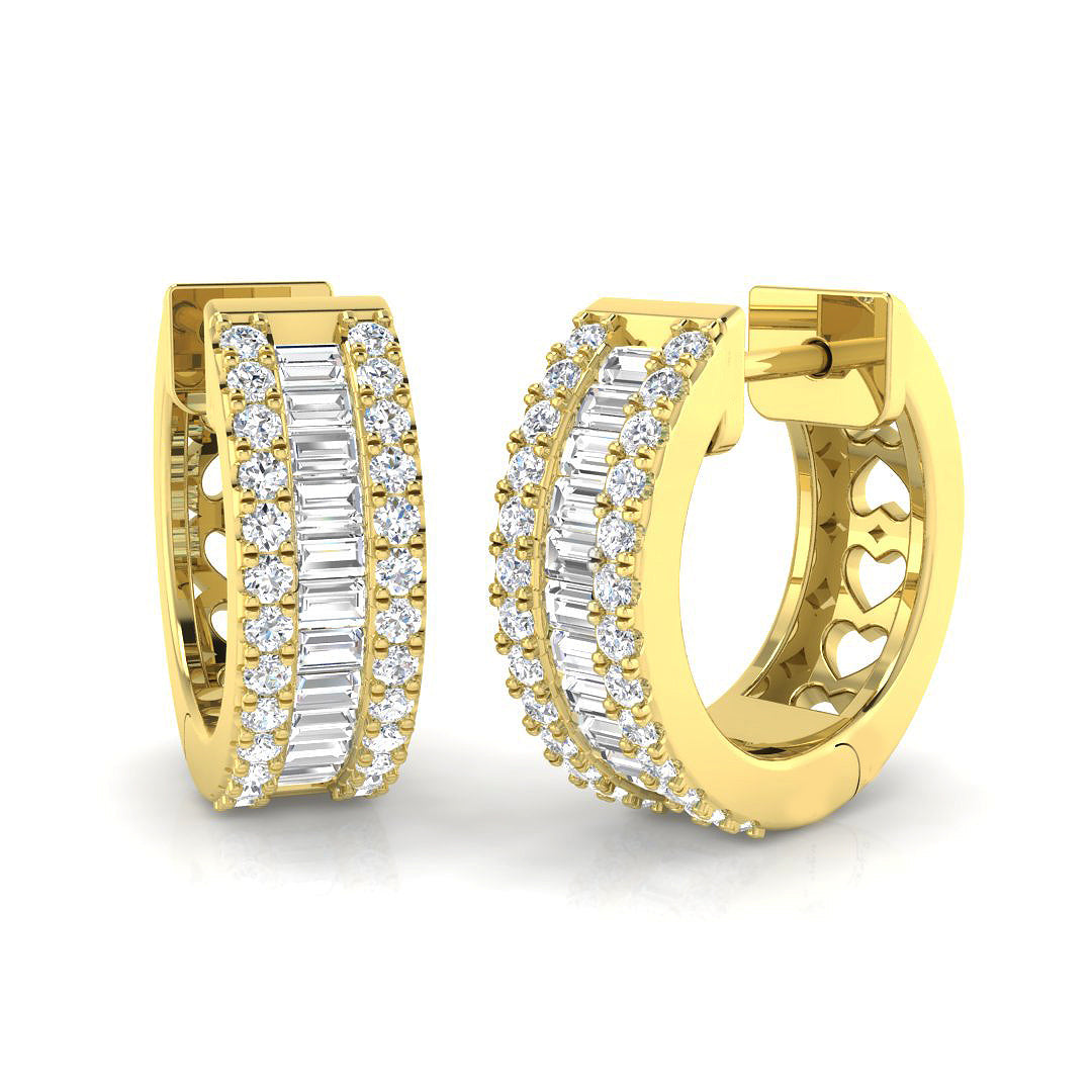 Jacket Style Diamond Earring 0.75 ct Platinum, , , Yellow & in 10K/14K gold and platinum with certified lab-grown or natural diamonds