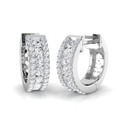 0.5 Ct Round Diamond Hoop Earrings in 10K/14K gold and platinum with certified lab-grown or natural diamonds