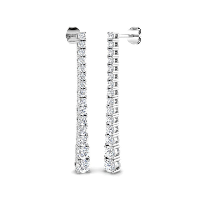 Lab/Natural Diamond Drop Earrings 2.25 Ct | 10K & 14K Gold, Platinum