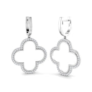 Elegant 0.5ct Gold Drop & Trilogy Diamond Earrings - Slippy Style in 10K/14K gold and platinum with certified lab-grown or natural diamonds