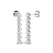 Skillfully Combined Diamond Earring 0.75 ct Platinum, , , Yellow & in 10K/14K gold and platinum with certified lab-grown or natural diamonds