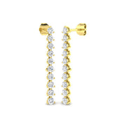 Artfully Arranged Diamond Earring 1.25 ct Platinum, , , Yellow & in 10K/14K gold and platinum with certified lab-grown or natural diamonds