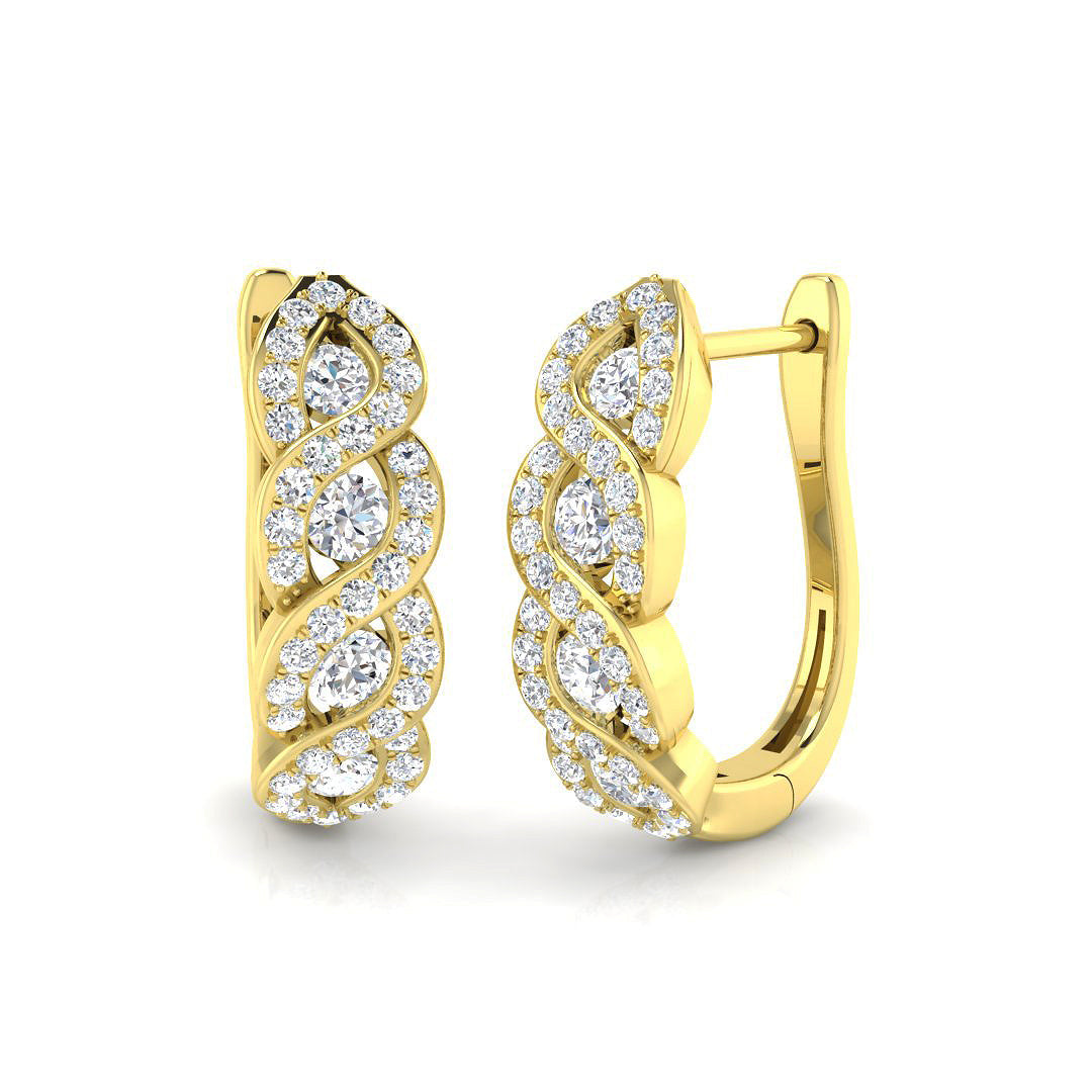 Soft Brilliance Diamond Earring 0.75 ct Platinum, , , Yellow & in 10K/14K gold and platinum with certified lab-grown or natural diamonds
