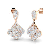 Deany Gold Drop & Trilogy Diamond Earrings - Exquisite 1.75-2.5ct in 10K/14K gold and platinum with certified lab-grown or natural diamonds