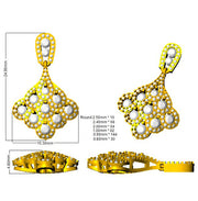 Deany Gold Drop & Trilogy Diamond Earrings - Exquisite 1.75-2.5ct in 10K/14K gold and platinum with certified lab-grown or natural diamonds