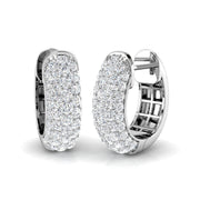 Hoop Earrings 1.75 Ct Round Diamond in 10K/14K gold and platinum with certified lab-grown or natural diamonds