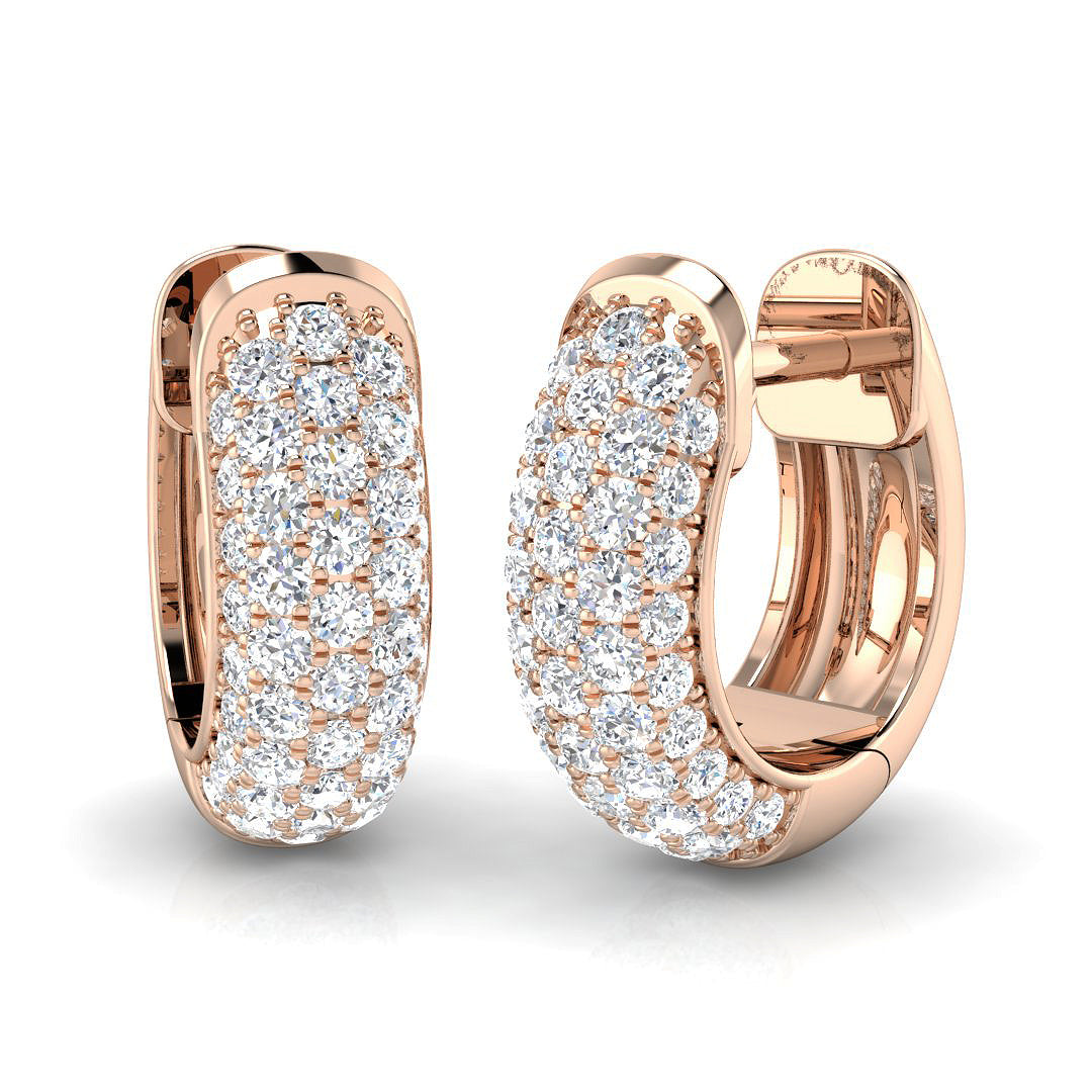 Gilded Diamond Earring 0.75 ct Platinum, , , Yellow & in 10K/14K gold and platinum with certified lab-grown or natural diamonds