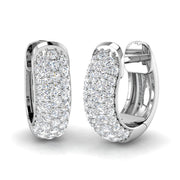 0.5 Ct Round Diamond Hoop Earrings in 10K/14K gold and platinum with certified lab-grown or natural diamonds