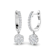Elegant Sorrl Gold Drop & Trilogy Diamond Earrings, 1ct-1.5ct Beauty in 10K/14K gold and platinum with certified lab-grown or natural diamonds