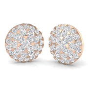 4.0Ct Lab & Natural Diamond Cluster Stud Earrings in 10K/14K gold and platinum with certified lab-grown or natural diamonds